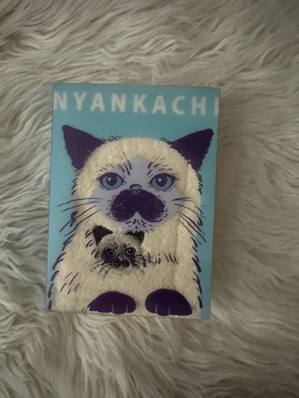 Nyankachi Plush Cat Graphic Pouch 25x25 cm